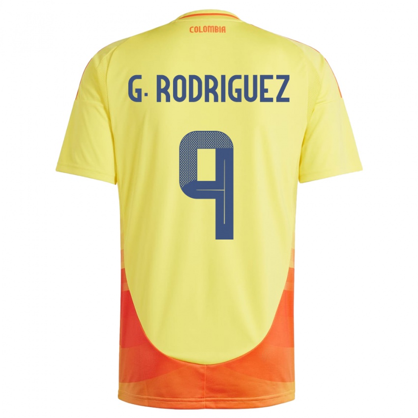 Kinder Kolumbien Gabriela Rodríguez #9 Gelb Heimtrikot Trikot 24-26 T-Shirt