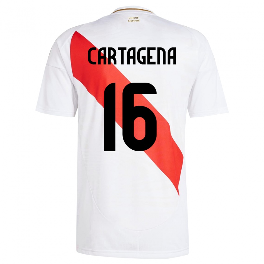 Kinder Peru Wilder Cartagena #16 Weiß Heimtrikot Trikot 24-26 T-Shirt