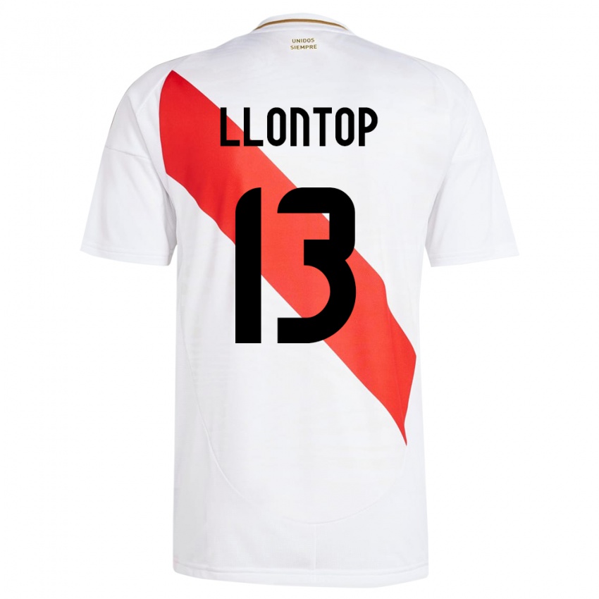 Kinder Peru Mathías Llontop #13 Weiß Heimtrikot Trikot 24-26 T-Shirt