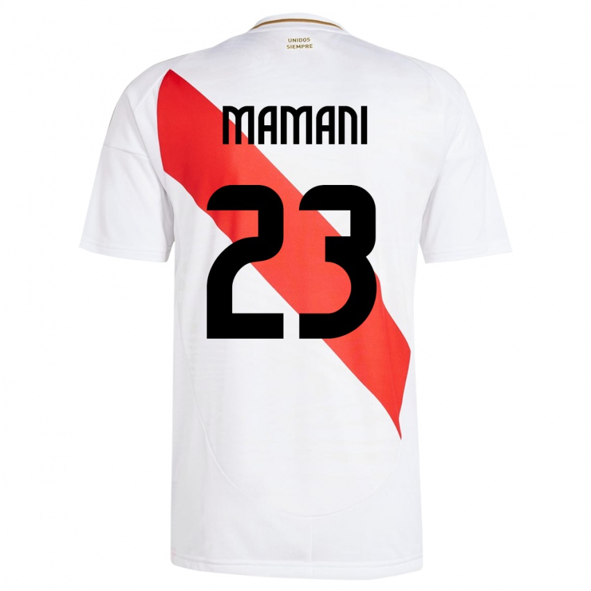 Kinder Peru Julia Mamani #23 Weiß Heimtrikot Trikot 24-26 T-Shirt