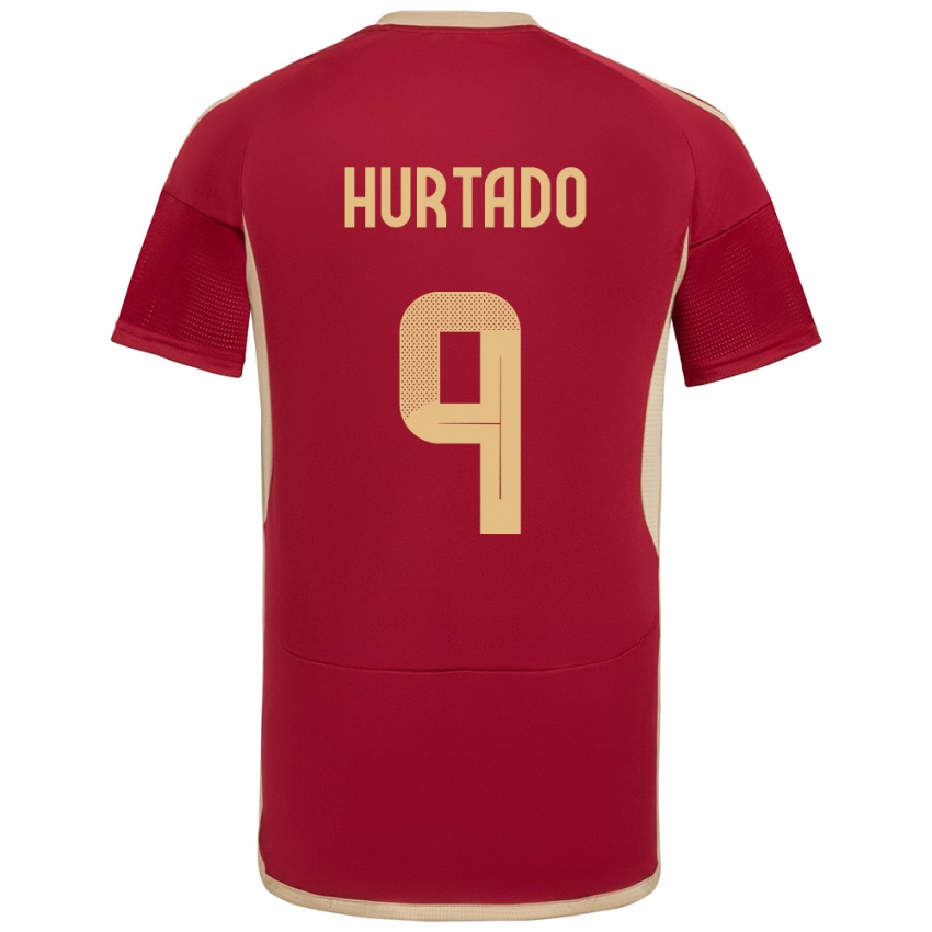 Kinder Venezuela Jan Hurtado #9 Burgund Heimtrikot Trikot 24-26 T-Shirt