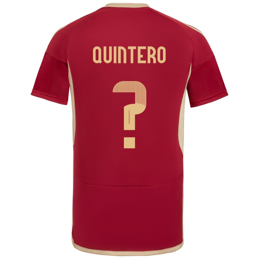 Kinder Venezuela Teo Quintero #0 Burgund Heimtrikot Trikot 24-26 T-Shirt