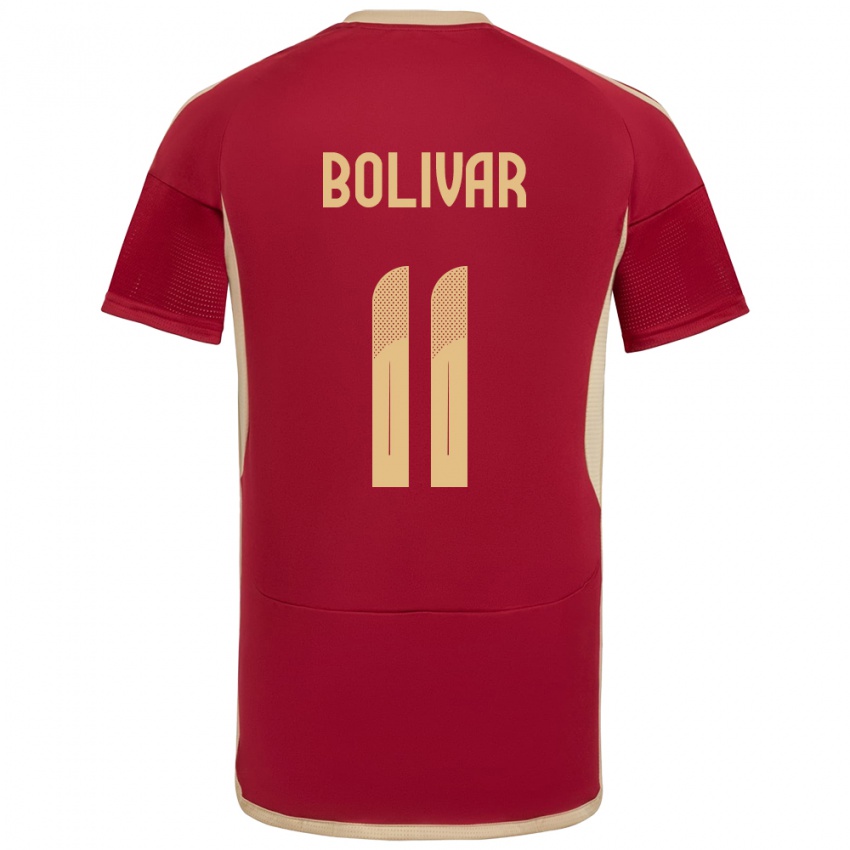 Kinder Venezuela Jovanny Bolívar #11 Burgund Heimtrikot Trikot 24-26 T-Shirt