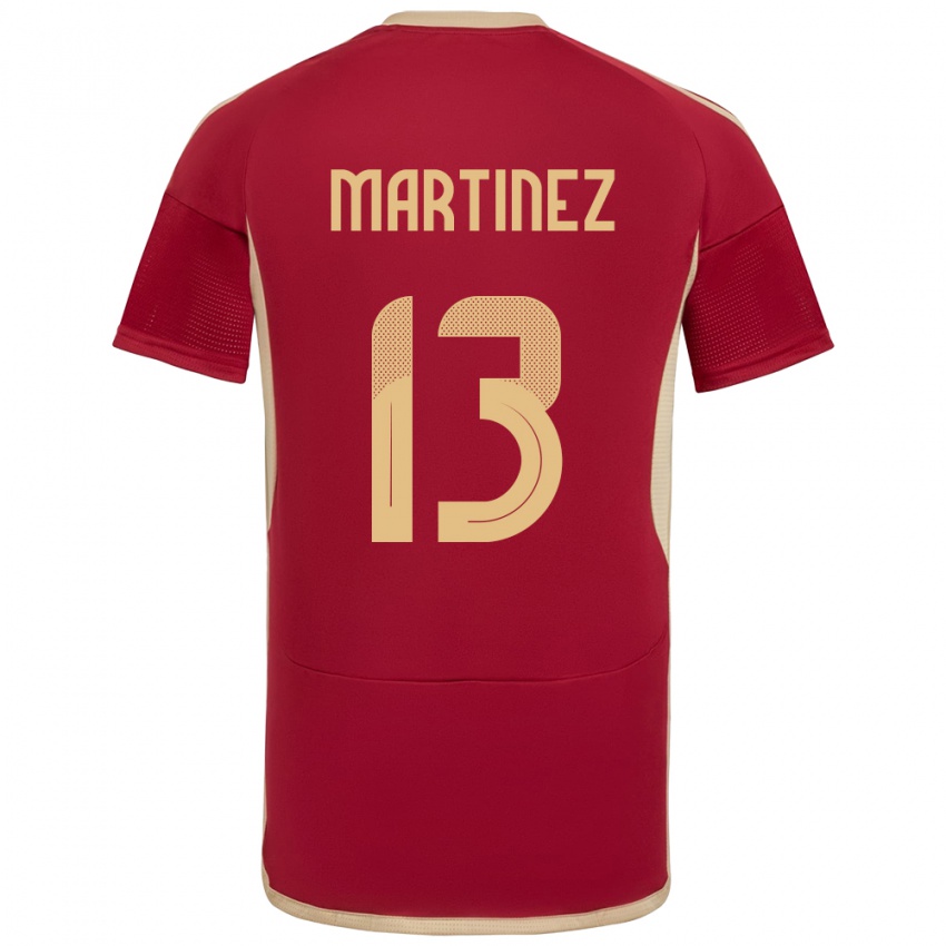 Kinder Venezuela José Martínez #13 Burgund Heimtrikot Trikot 24-26 T-Shirt