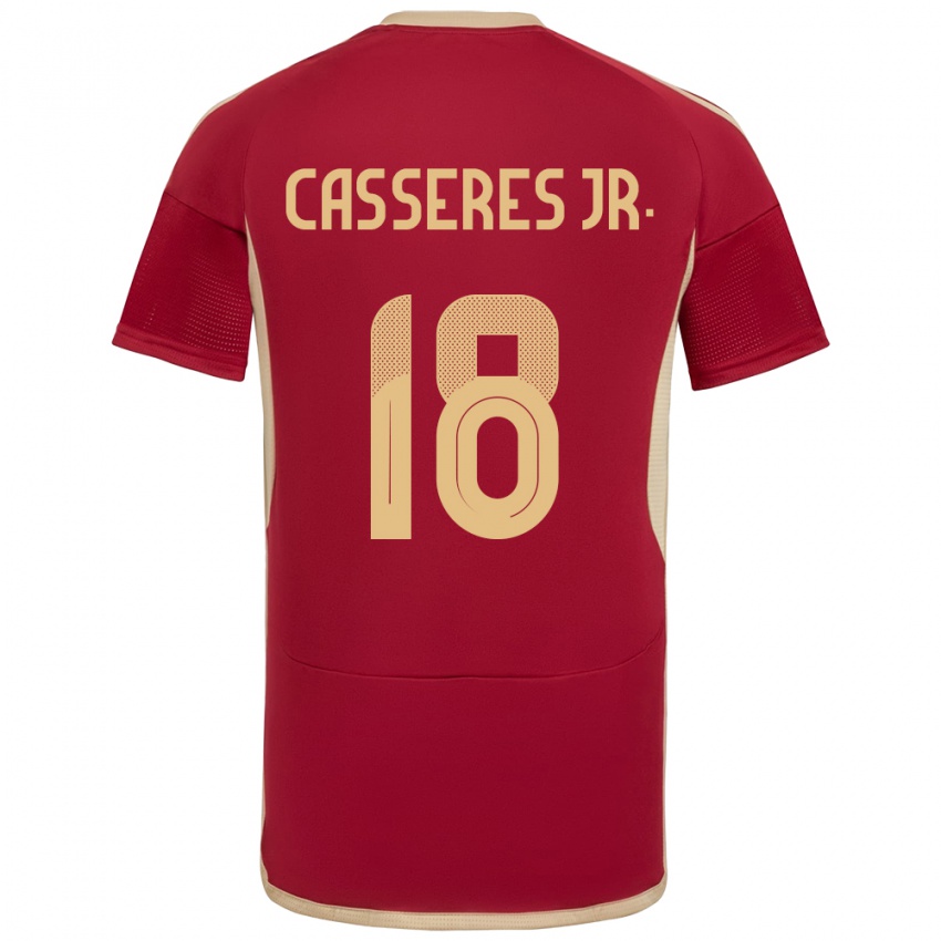 Kinder Venezuela Cristian Cásseres Jr. #18 Burgund Heimtrikot Trikot 24-26 T-Shirt