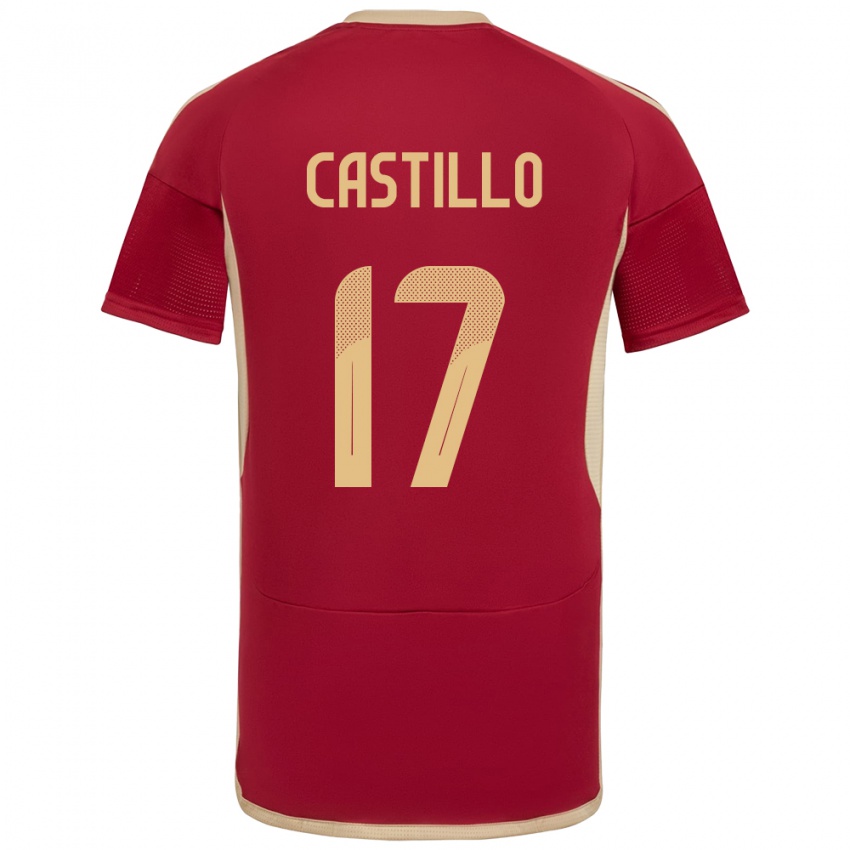 Kinder Venezuela Edson Castillo #17 Burgund Heimtrikot Trikot 24-26 T-Shirt