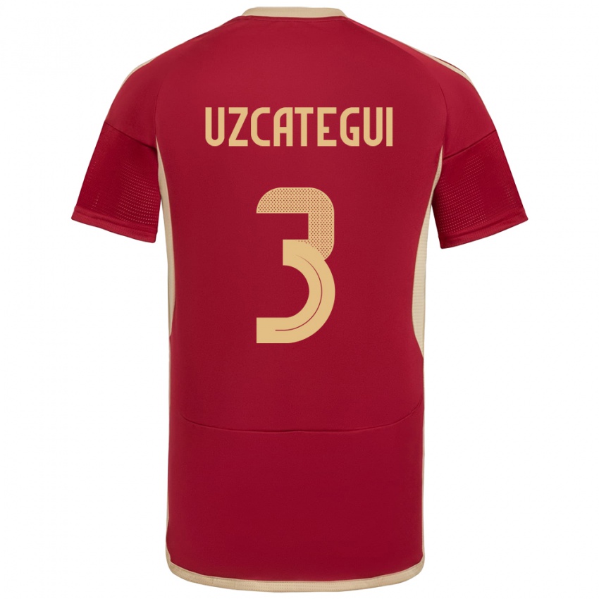 Kinder Venezuela Rafael Uzcátegui #3 Burgund Heimtrikot Trikot 24-26 T-Shirt