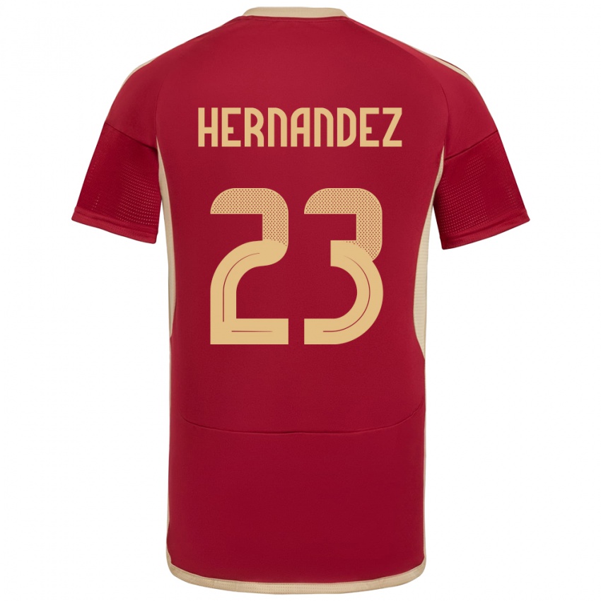 Kinder Venezuela Luifer Hernández #23 Burgund Heimtrikot Trikot 24-26 T-Shirt