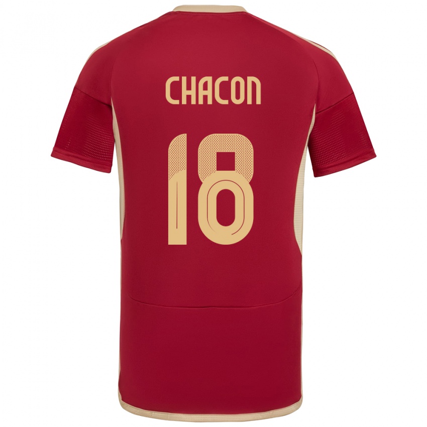 Kinder Venezuela Yerson Chacón #18 Burgund Heimtrikot Trikot 24-26 T-Shirt