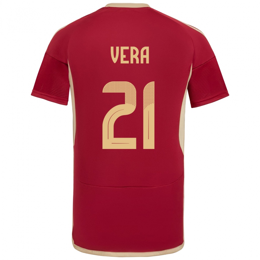 Kinder Venezuela Andry Vera #21 Burgund Heimtrikot Trikot 24-26 T-Shirt