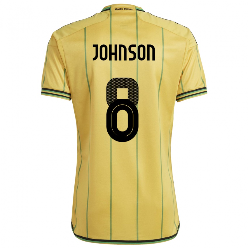 Kinder Jamaika Daniel Johnson #8 Gelb Heimtrikot Trikot 24-26 T-Shirt