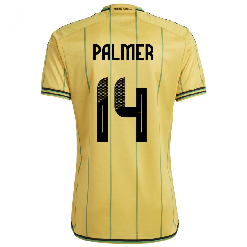 Kinder Jamaika Kasey Palmer #14 Gelb Heimtrikot Trikot 24-26 T-Shirt