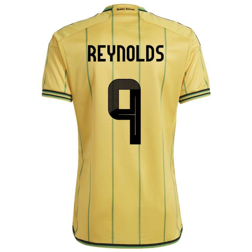 Kinder Jamaika Fabian Reynolds #9 Gelb Heimtrikot Trikot 24-26 T-Shirt