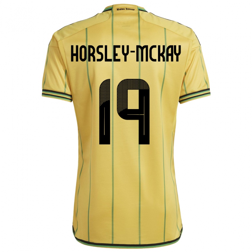 Kinder Jamaika Kyron Horsley-Mckay #19 Gelb Heimtrikot Trikot 24-26 T-Shirt