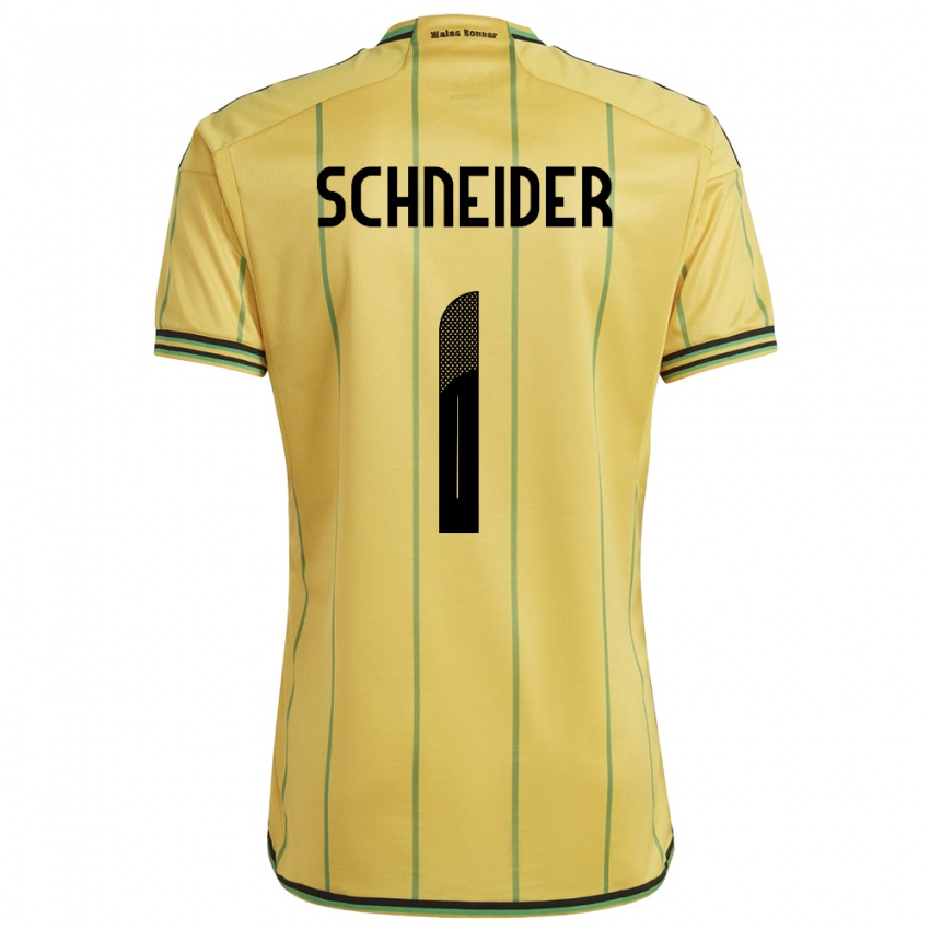 Kinder Jamaika Sydney Schneider #1 Gelb Heimtrikot Trikot 24-26 T-Shirt