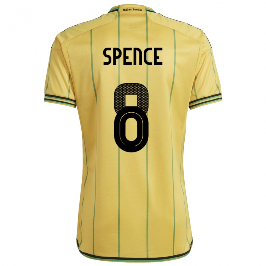 Kinder Jamaika Drew Spence #8 Gelb Heimtrikot Trikot 24-26 T-Shirt