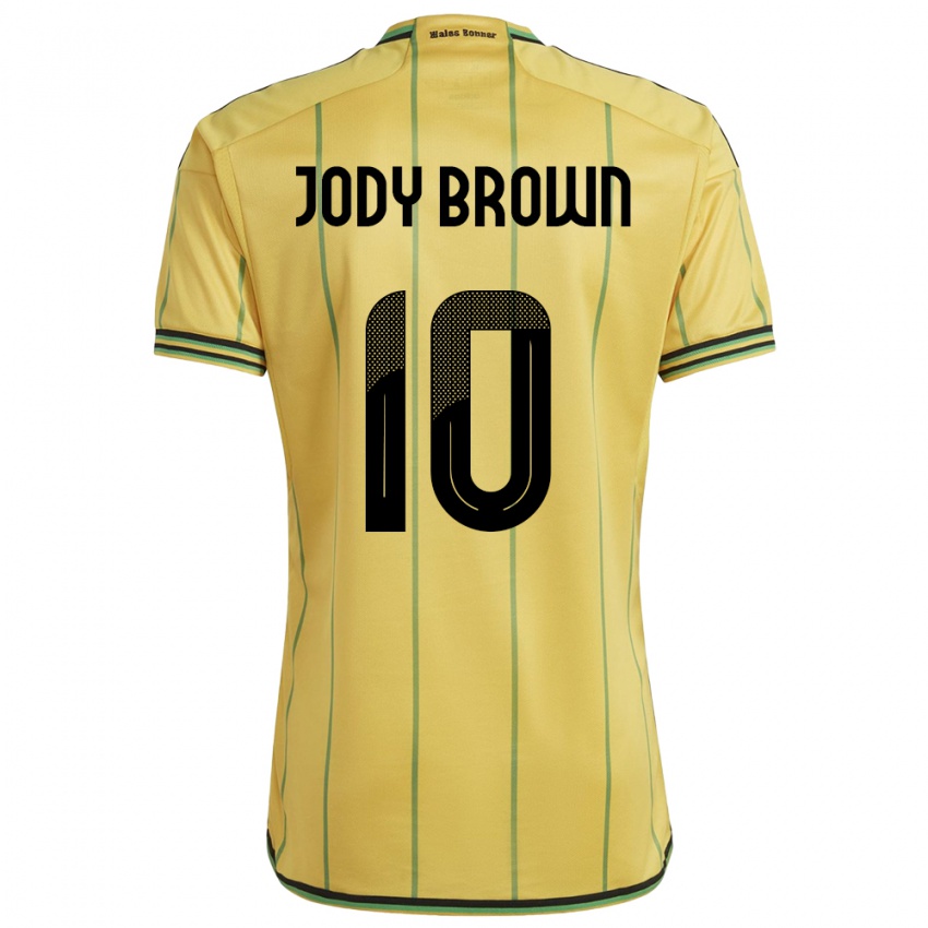 Kinder Jamaika Jody Brown #10 Gelb Heimtrikot Trikot 24-26 T-Shirt