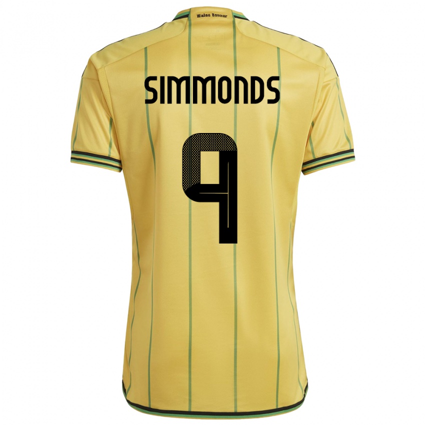 Kinder Jamaika Kameron Simmonds #9 Gelb Heimtrikot Trikot 24-26 T-Shirt