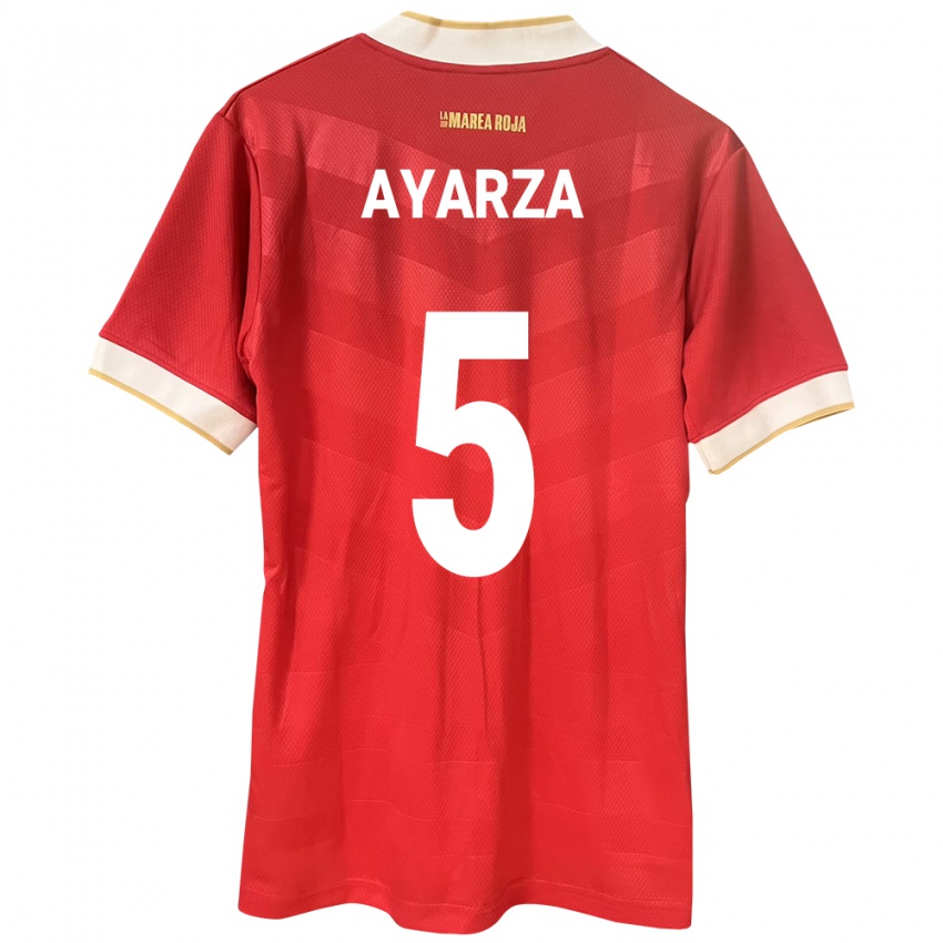 Kinder Panama Abdiel Ayarza #5 Rot Heimtrikot Trikot 24-26 T-Shirt