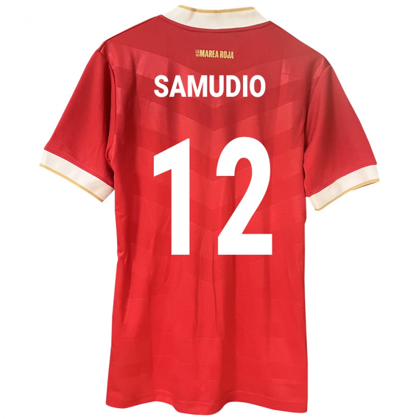 Kinder Panama César Samudio #12 Rot Heimtrikot Trikot 24-26 T-Shirt