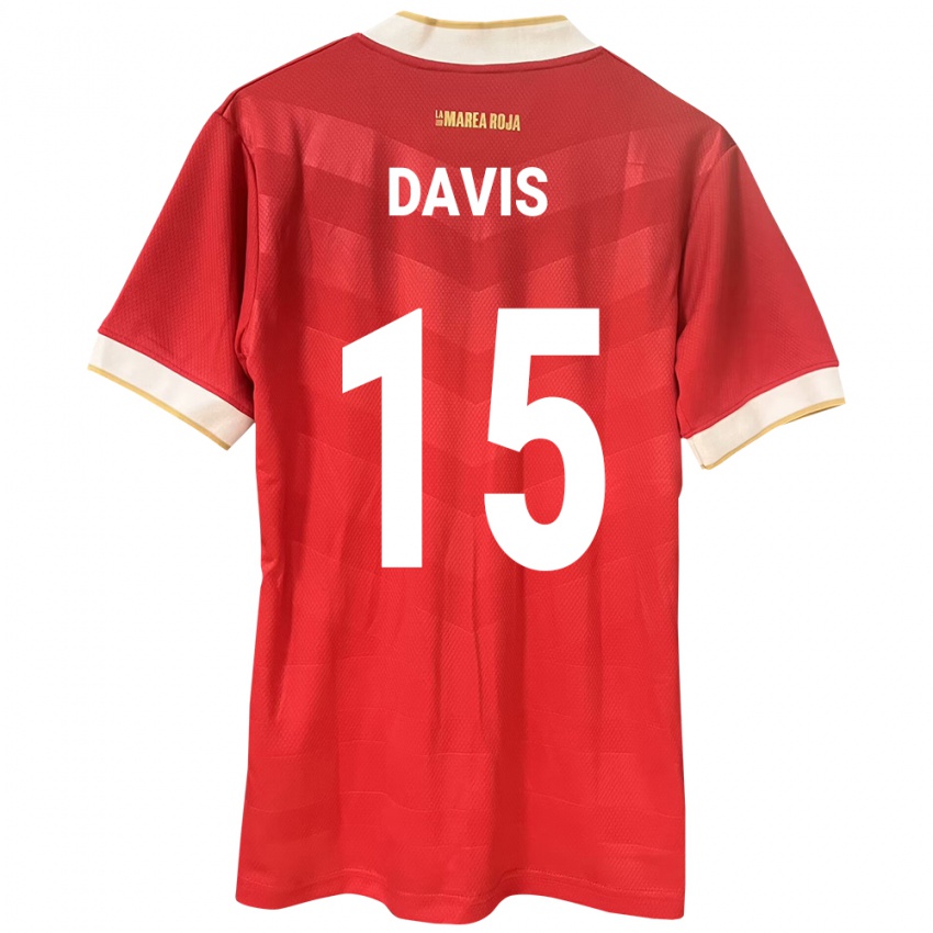 Kinder Panama Éric Davis #15 Rot Heimtrikot Trikot 24-26 T-Shirt