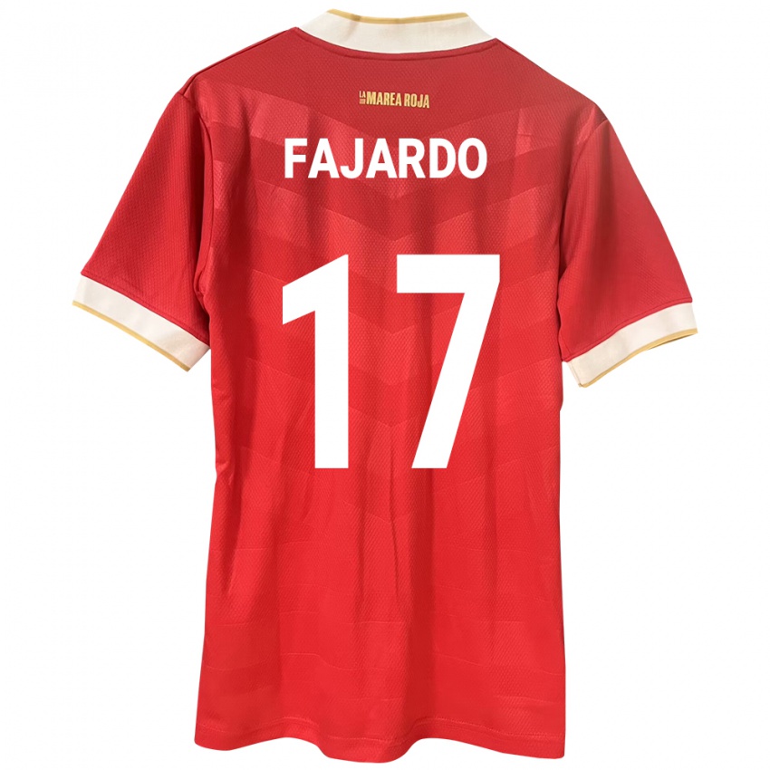 Kinder Panama José Fajardo #17 Rot Heimtrikot Trikot 24-26 T-Shirt