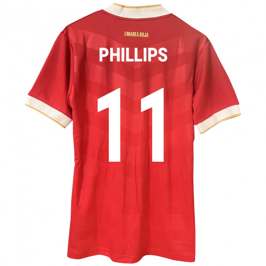 Kinder Panama Ricardo Phillips #11 Rot Heimtrikot Trikot 24-26 T-Shirt