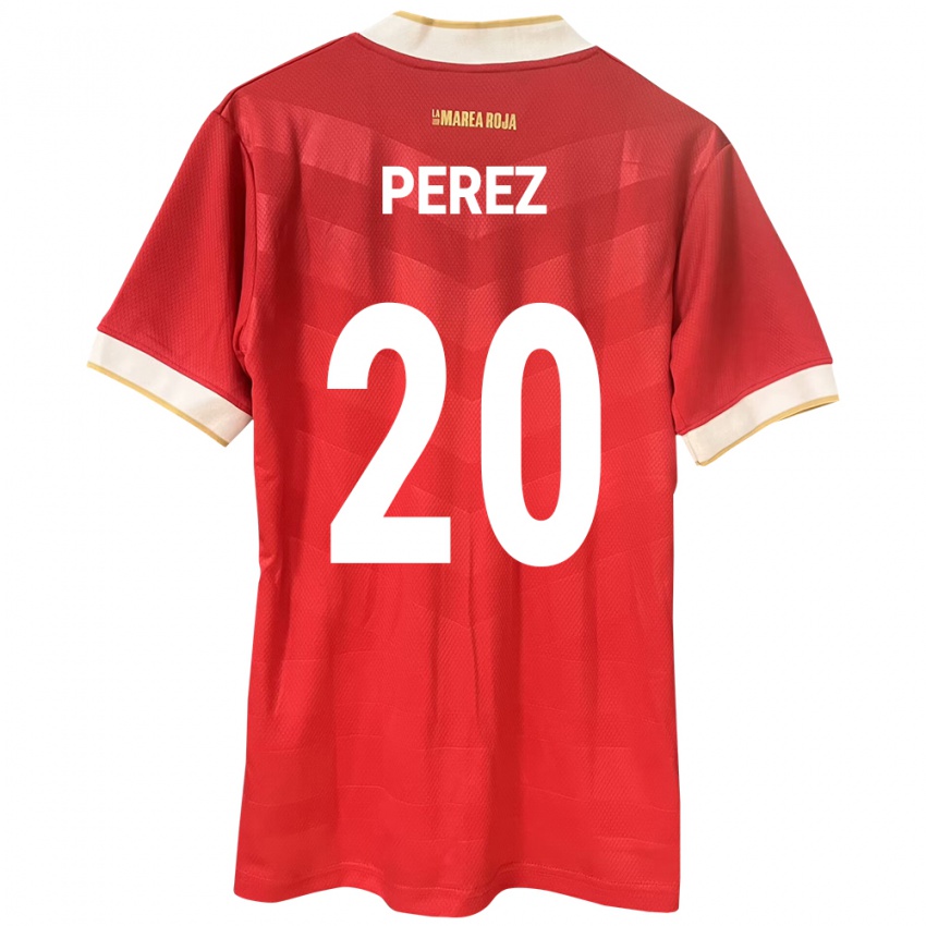 Kinder Panama Blas Pérez #20 Rot Heimtrikot Trikot 24-26 T-Shirt