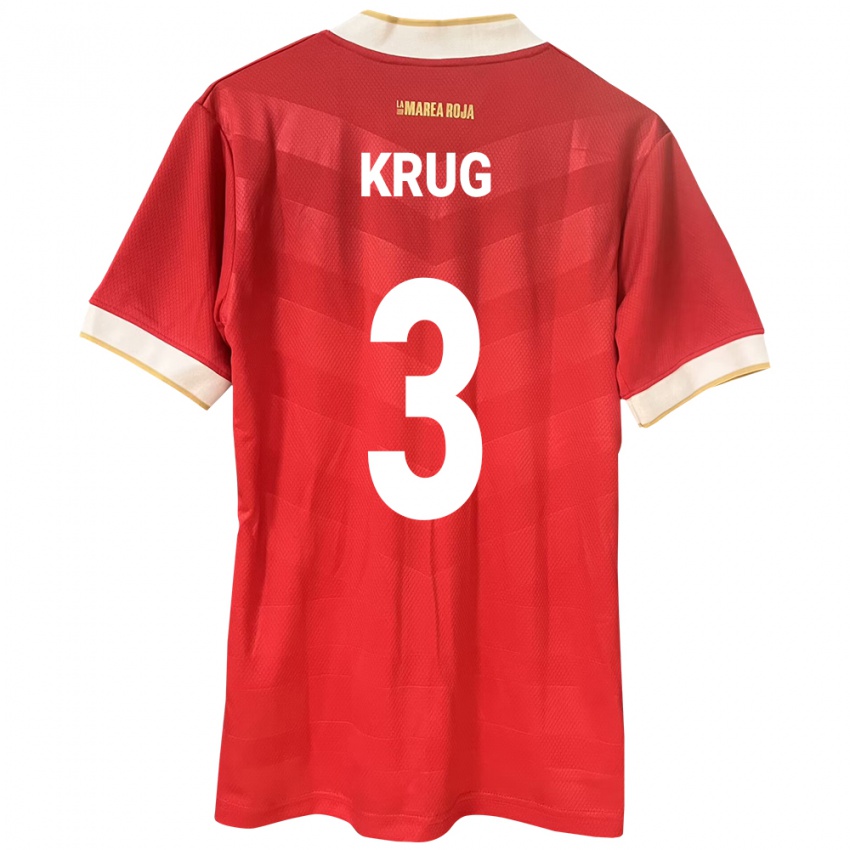 Kinder Panama Martín Krug #3 Rot Heimtrikot Trikot 24-26 T-Shirt