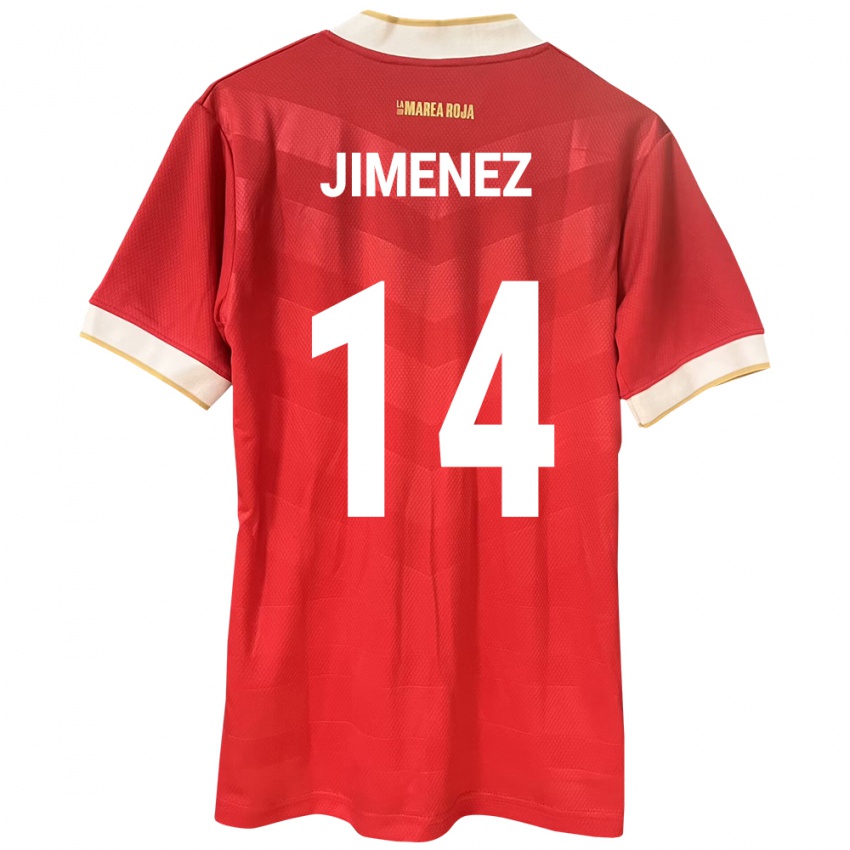 Kinder Panama Juan Jiménez #14 Rot Heimtrikot Trikot 24-26 T-Shirt