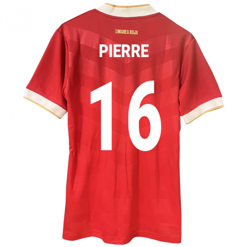 Kinder Panama Jael Pierre #16 Rot Heimtrikot Trikot 24-26 T-Shirt