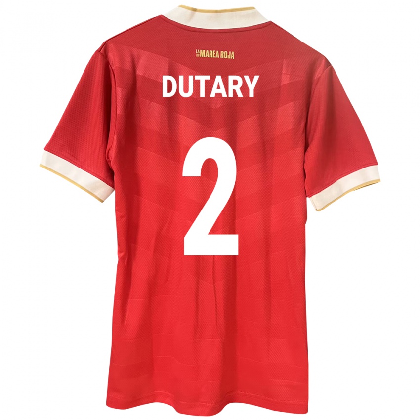 Kinder Panama Claudia Dutary #2 Rot Heimtrikot Trikot 24-26 T-Shirt