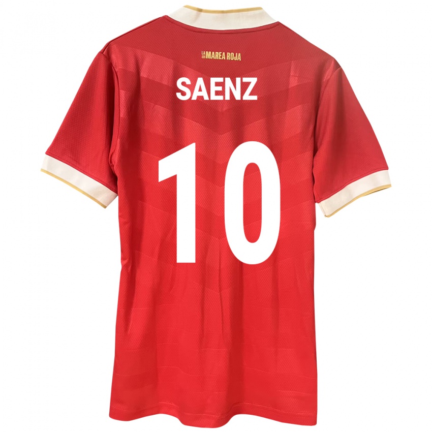 Kinder Panama Gloria Sáenz #10 Rot Heimtrikot Trikot 24-26 T-Shirt