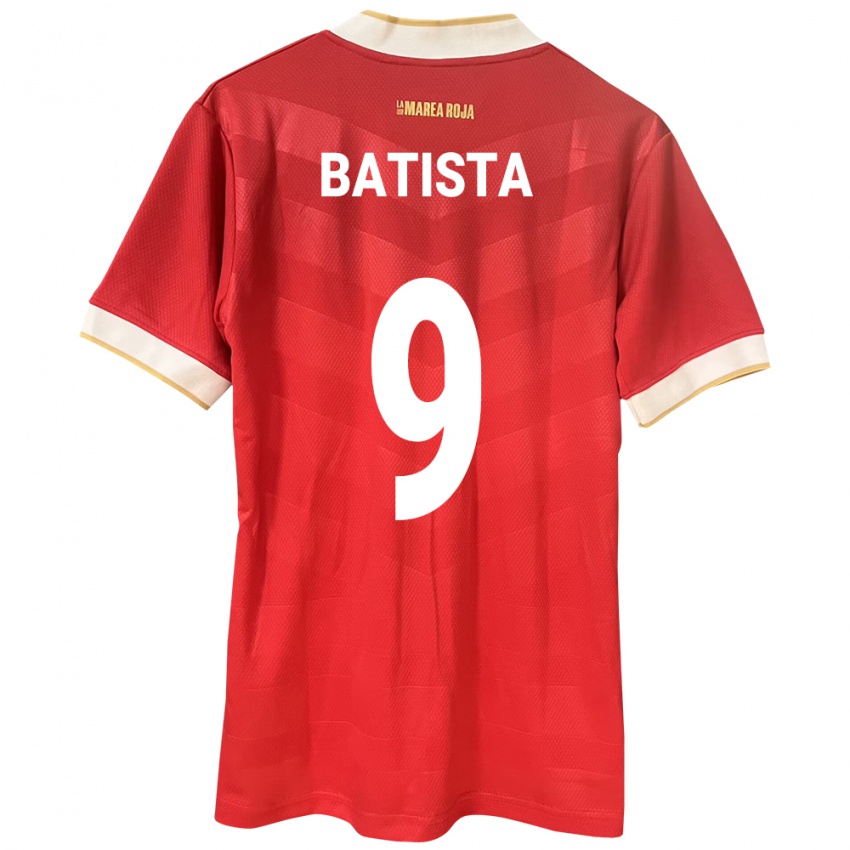 Kinder Panama Yanixa Batista #9 Rot Heimtrikot Trikot 24-26 T-Shirt