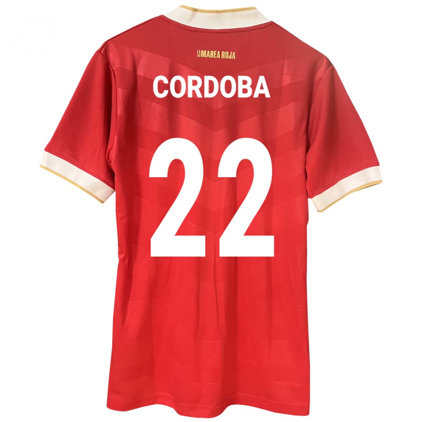 Kinder Panama Farissa Córdoba #22 Rot Heimtrikot Trikot 24-26 T-Shirt