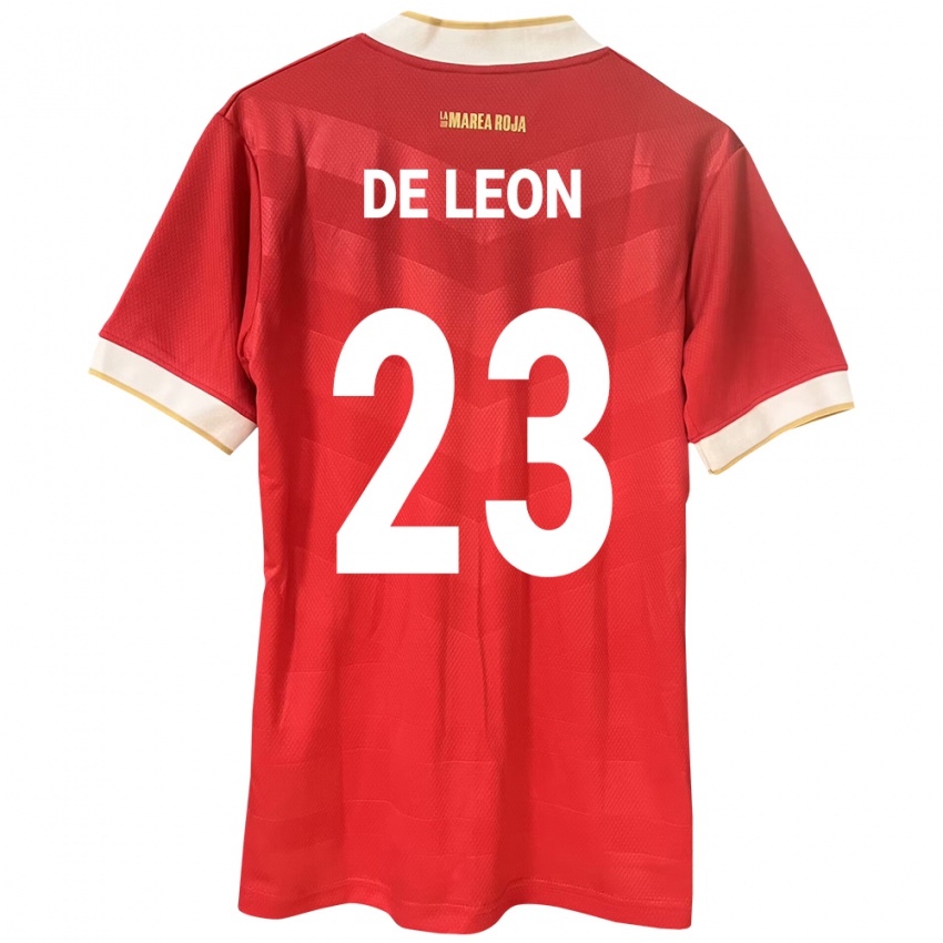 Kinder Panama Yerenis De León #23 Rot Heimtrikot Trikot 24-26 T-Shirt