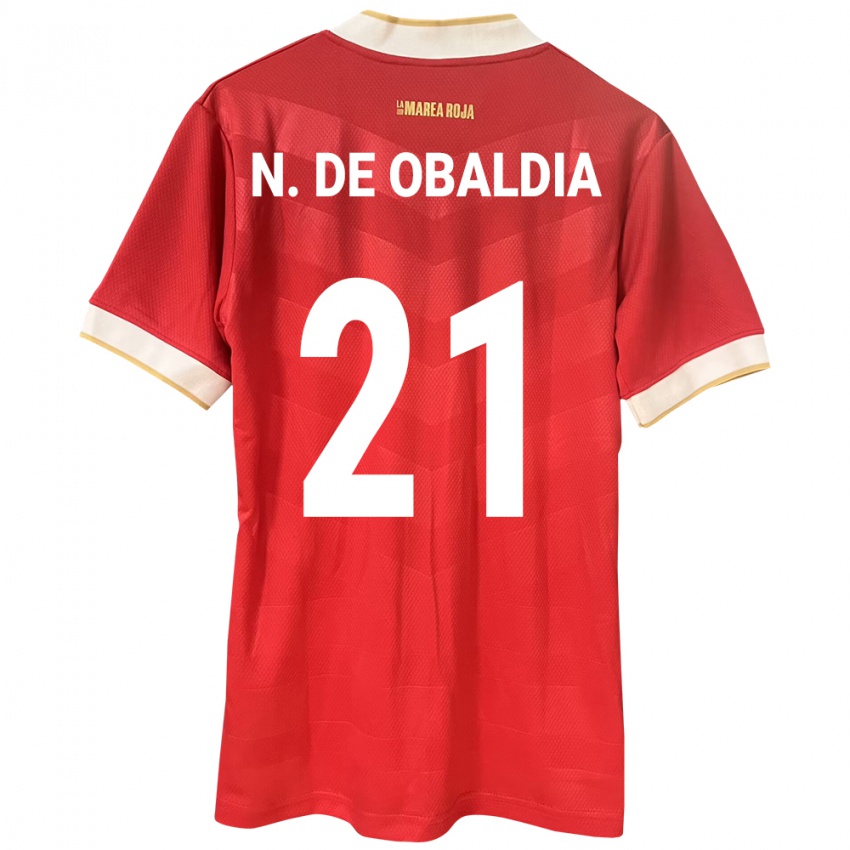 Kinder Panama Nicole De Obaldía #21 Rot Heimtrikot Trikot 24-26 T-Shirt