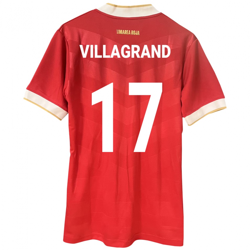 Kinder Panama Gabriela Villagrand #17 Rot Heimtrikot Trikot 24-26 T-Shirt