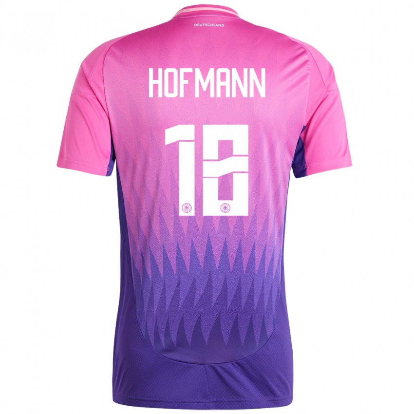 Kinder Deutschland Jonas Hofmann #18 Pink Lila Auswärtstrikot Trikot 24-26 T-Shirt