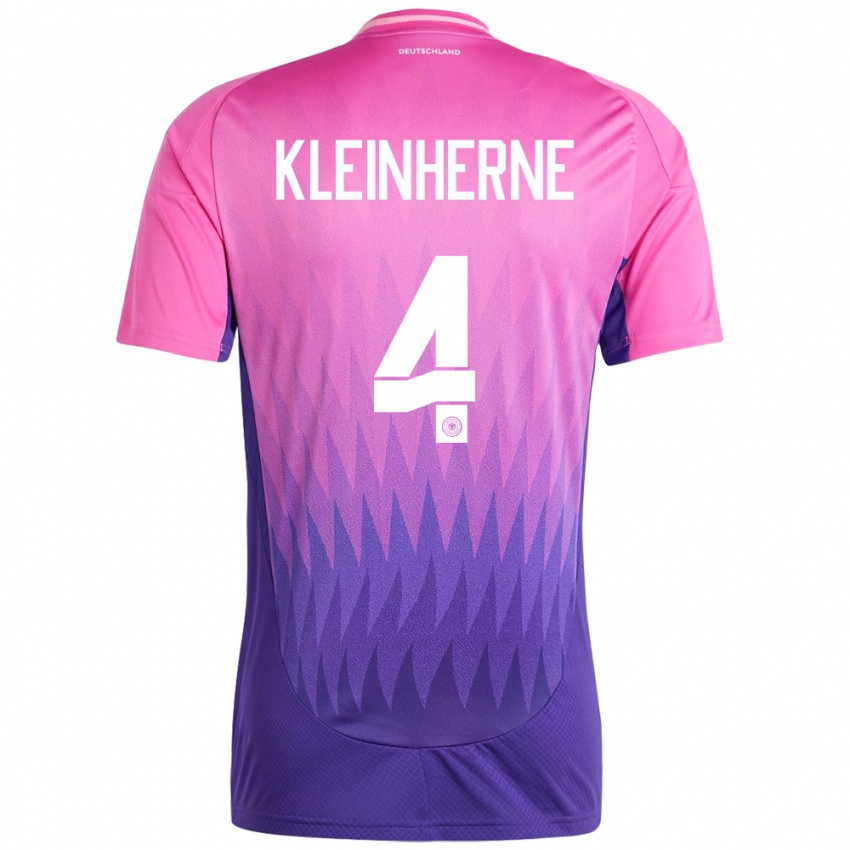 Kinder Deutschland Sophia Kleinherne #4 Pink Lila Auswärtstrikot Trikot 24-26 T-Shirt