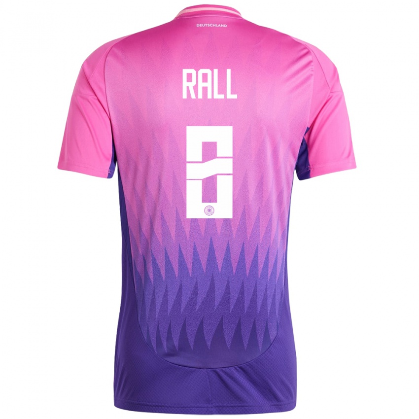 Kinder Deutschland Maximiliane Rall #8 Pink Lila Auswärtstrikot Trikot 24-26 T-Shirt