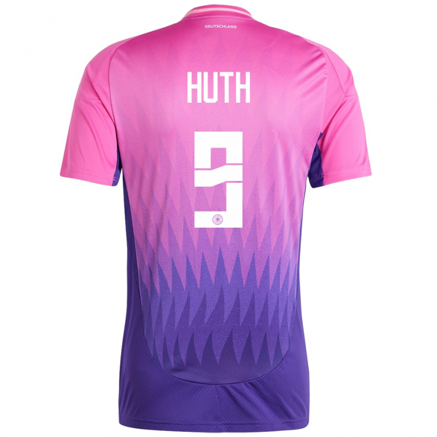 Kinder Deutschland Svenja Huth #9 Pink Lila Auswärtstrikot Trikot 24-26 T-Shirt