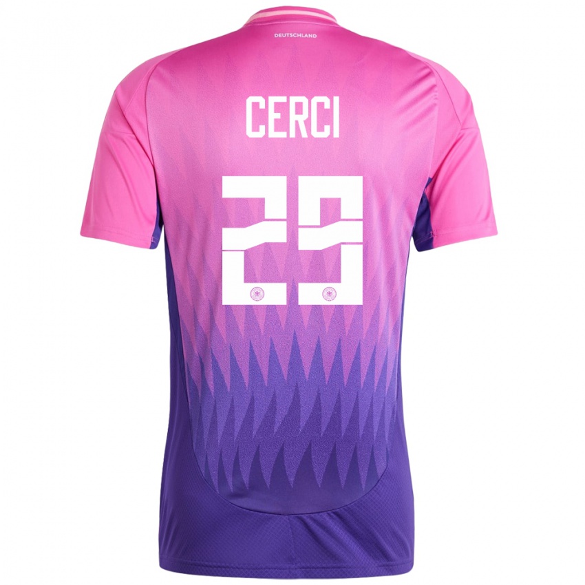 Kinder Deutschland Selina Cerci #29 Pink Lila Auswärtstrikot Trikot 24-26 T-Shirt