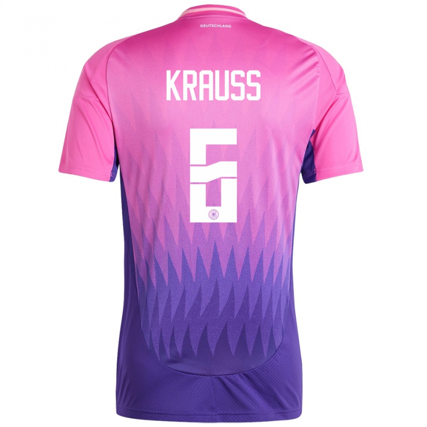 Kinder Deutschland Tom Kraub #6 Pink Lila Auswärtstrikot Trikot 24-26 T-Shirt