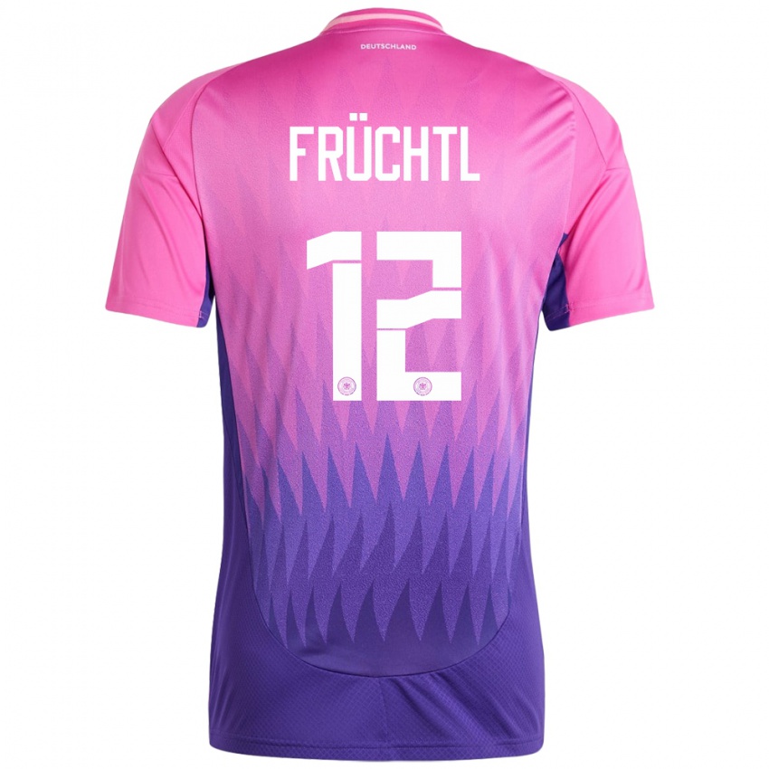 Kinder Deutschland Christian Fruchtl #12 Pink Lila Auswärtstrikot Trikot 24-26 T-Shirt