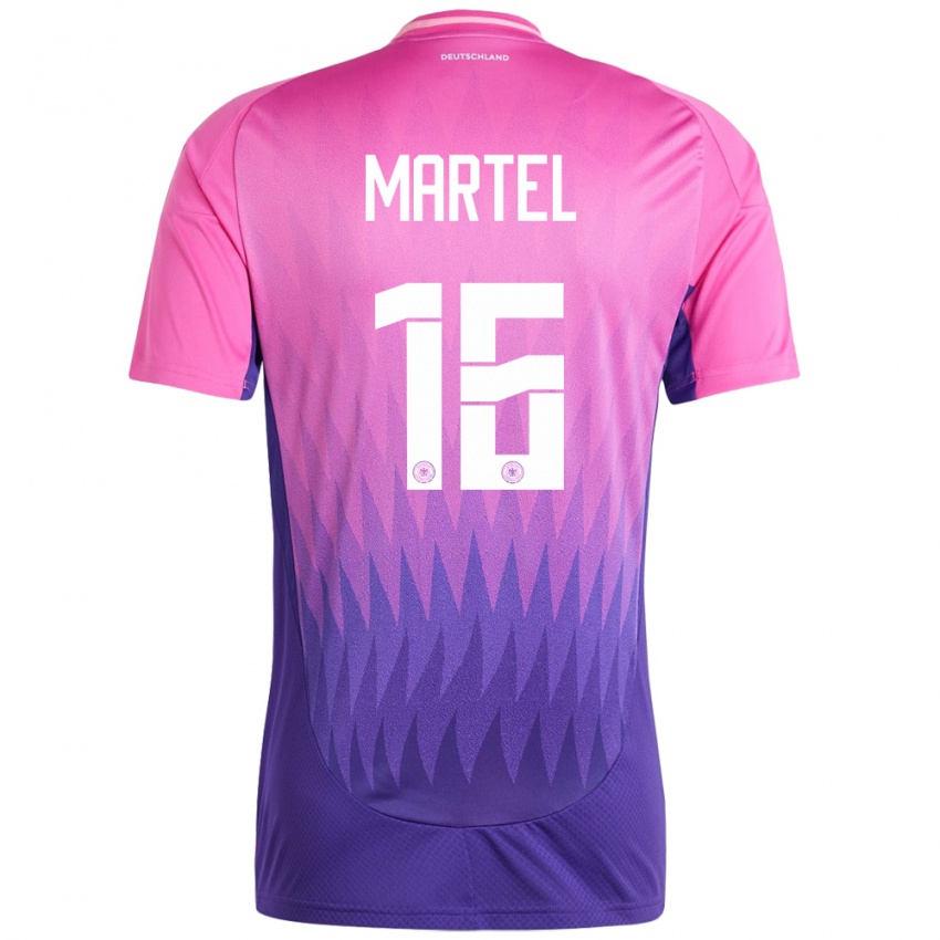 Kinder Deutschland Eric Martel #16 Pink Lila Auswärtstrikot Trikot 24-26 T-Shirt