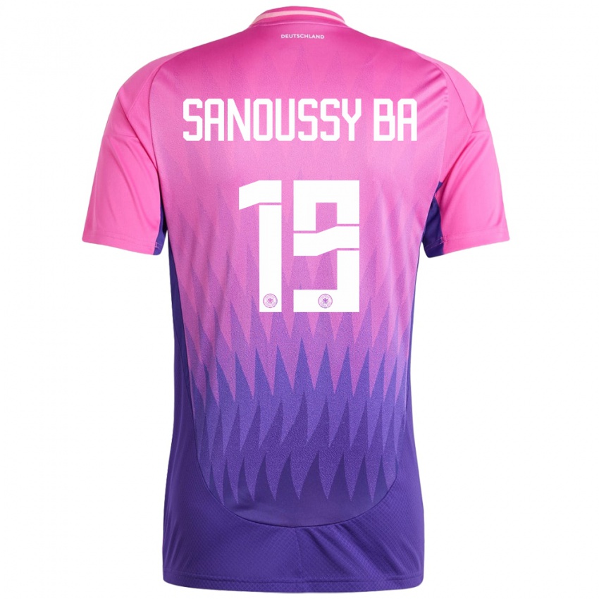 Kinder Deutschland Sanoussy Ba #19 Pink Lila Auswärtstrikot Trikot 24-26 T-Shirt