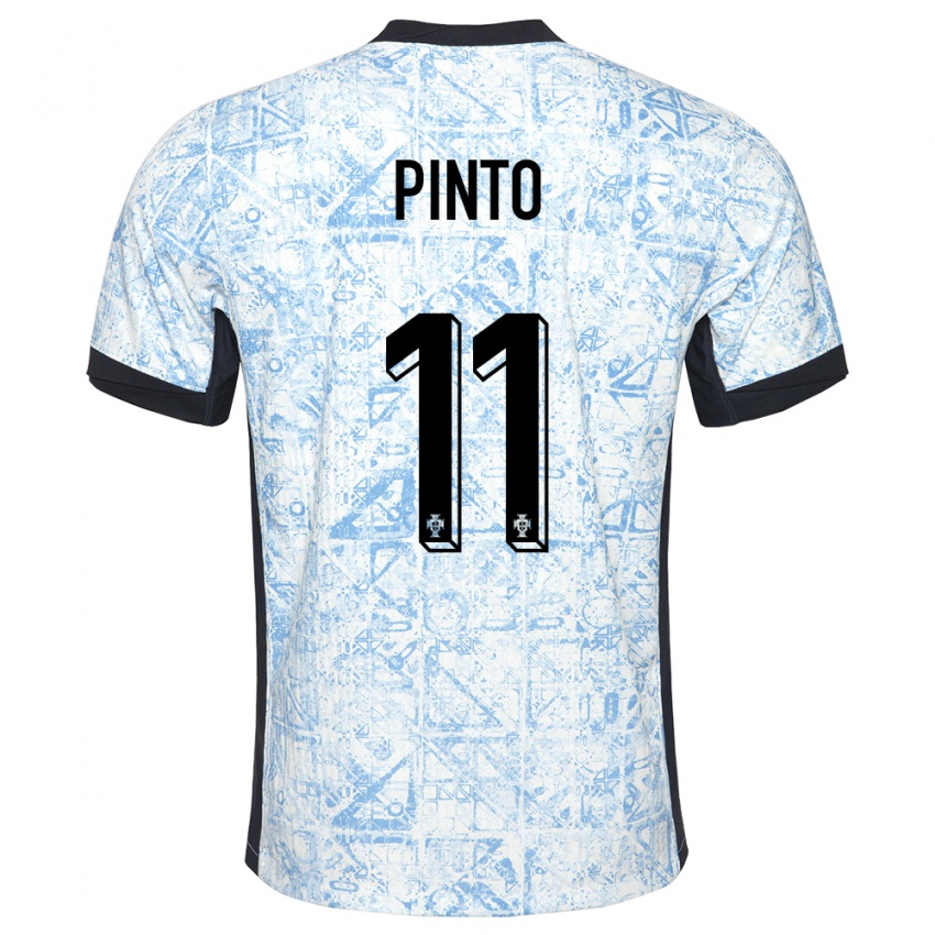 Kinder Portugal Tatiana Pinto #11 Cremeblau Auswärtstrikot Trikot 24-26 T-Shirt