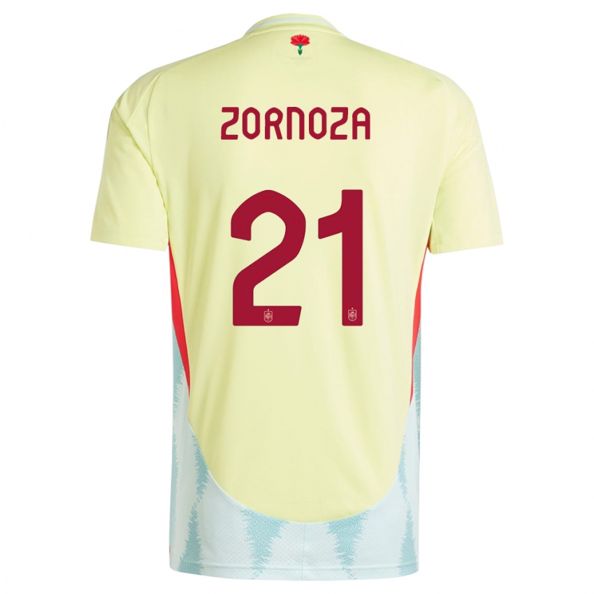 Kinder Spanien Claudia Zornoza #21 Gelb Auswärtstrikot Trikot 24-26 T-Shirt