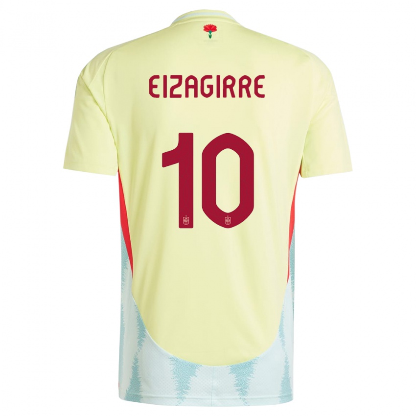 Kinder Spanien Nerea Eizagirre #10 Gelb Auswärtstrikot Trikot 24-26 T-Shirt